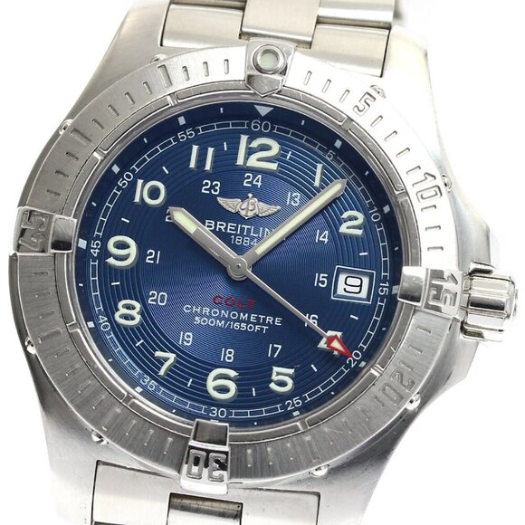 BREITLING Colt A74380 Date blue Dial Quartz Men's Watch_884030 - Picture 1 of 6